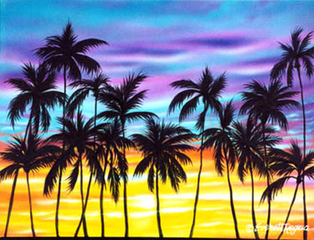 sunset-palms